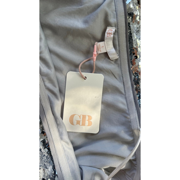 GB Silver Sequin Strapless Mini Dress - Picture 5 of 7